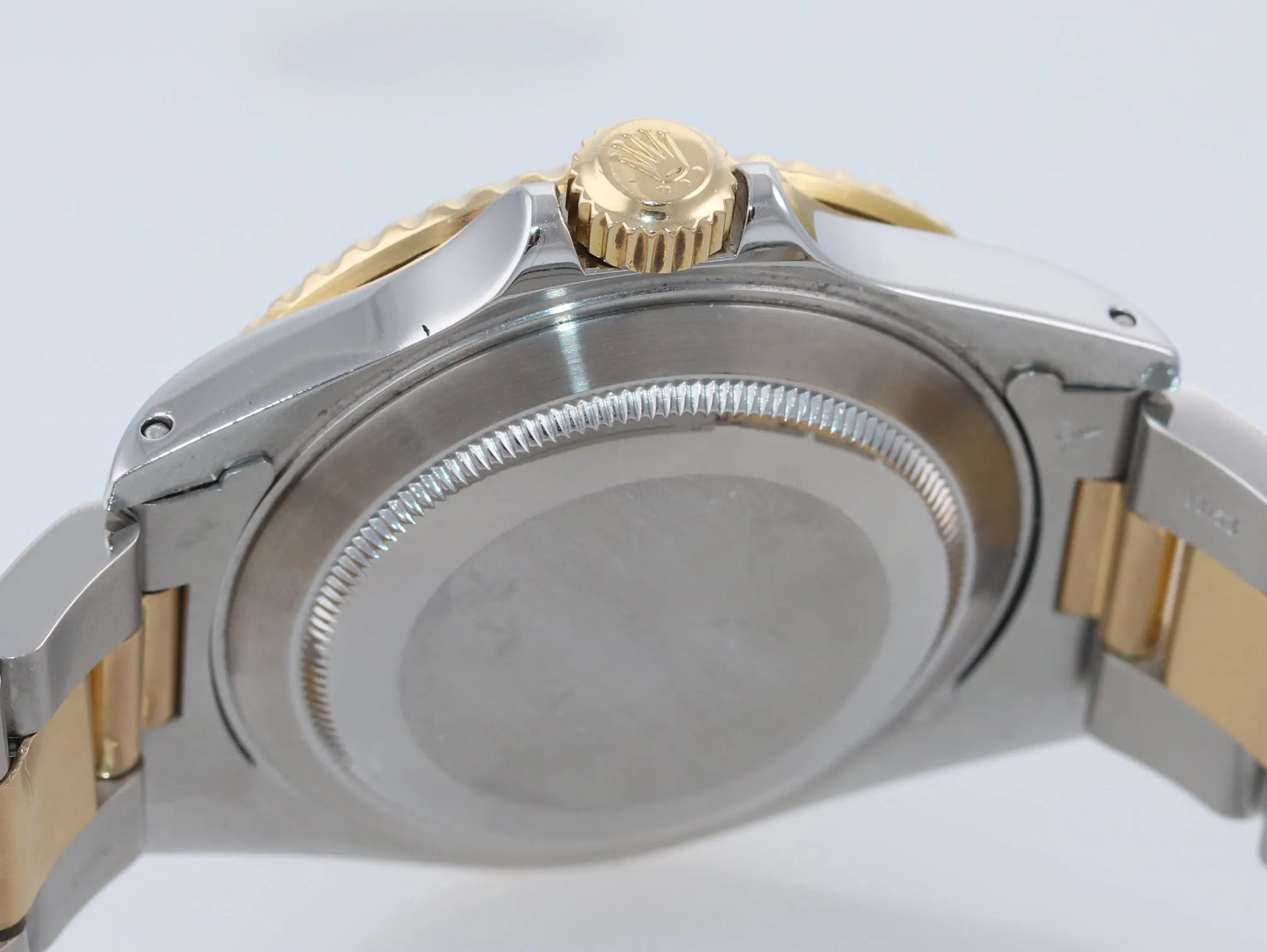 MINT Rolex Submariner Date 16613 Two Tone 18k Yellow Gold Black 40mm Watch