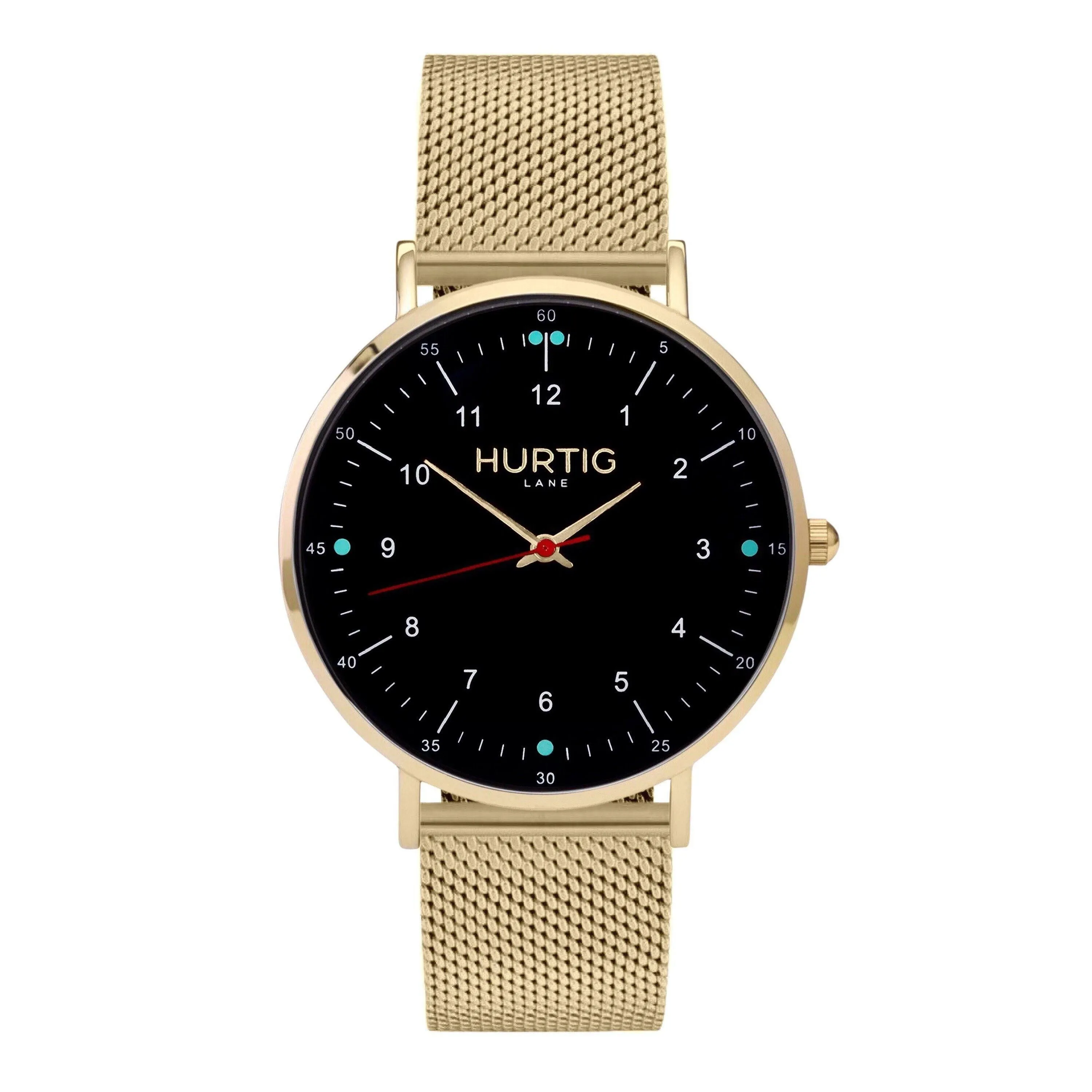 Moderno Stainless Steel Watch Gold, Black & Silver