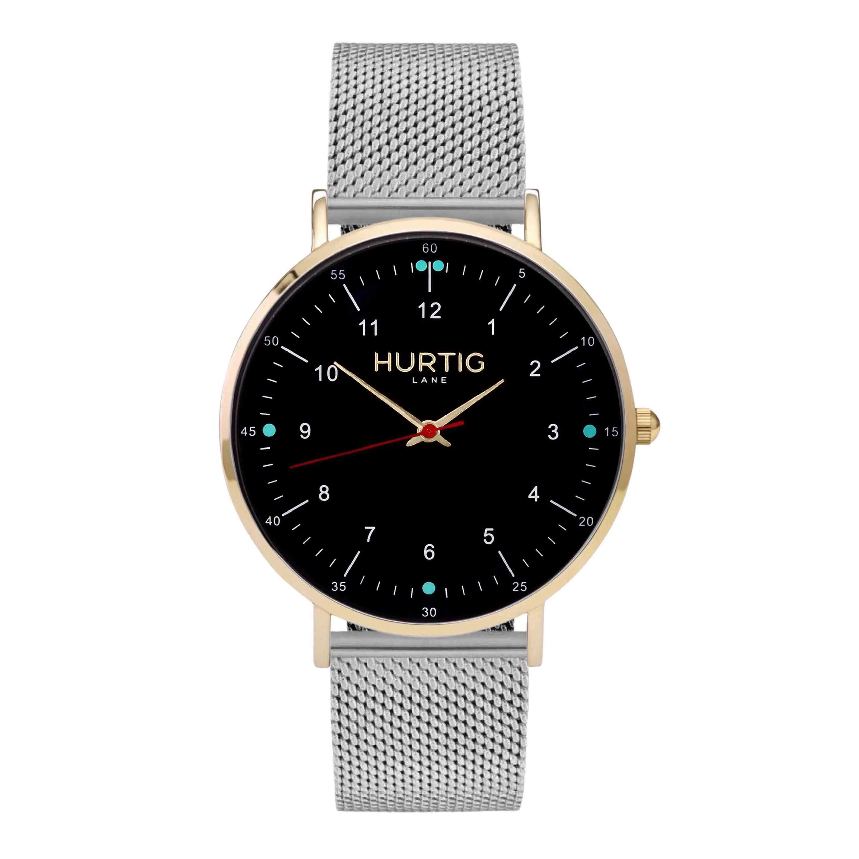 Moderno Stainless Steel Watch Gold, Black & Silver