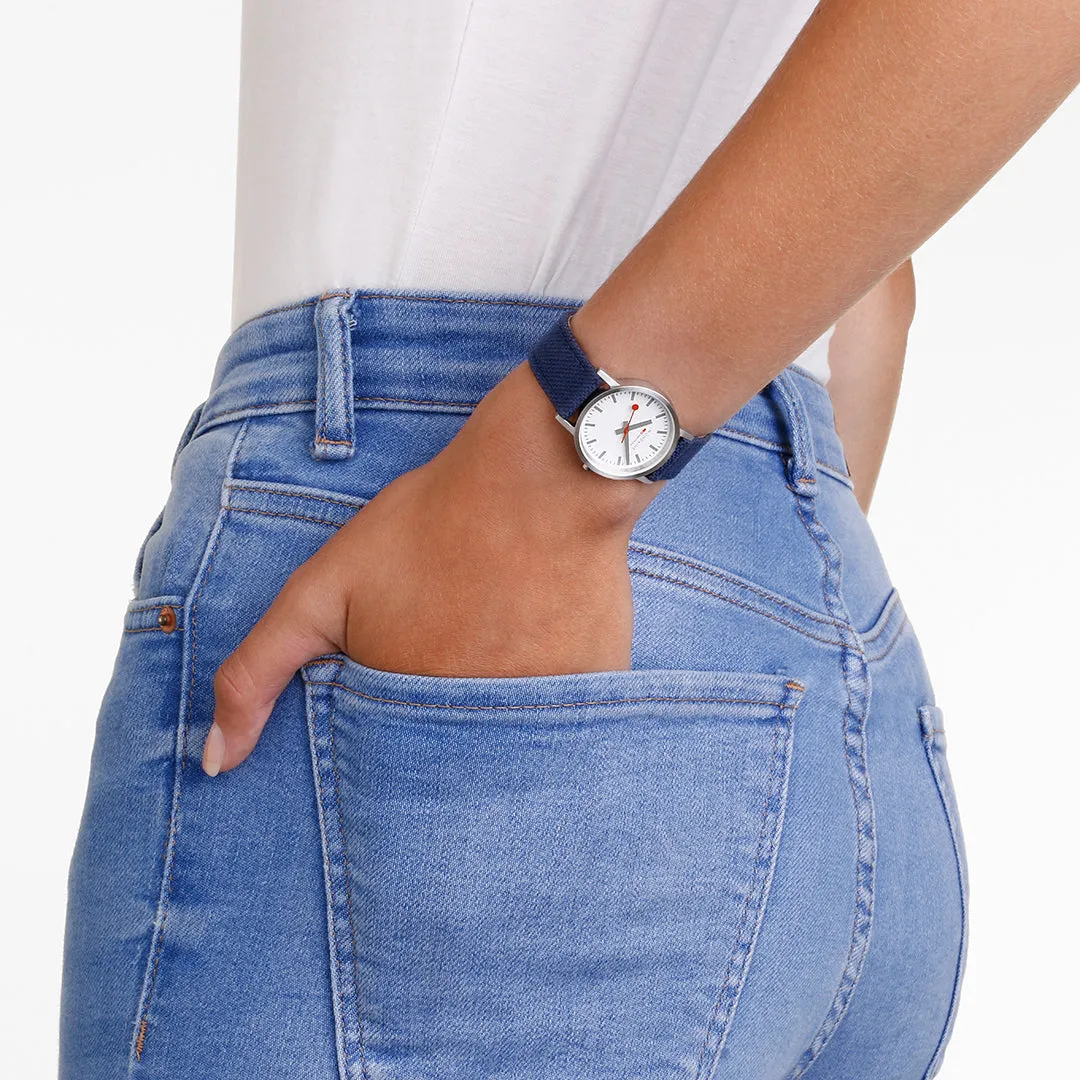 Mondaine Classic Deep Ocean Blue Textile