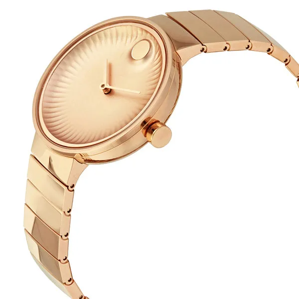 Movado Edge Series rose gold Stainless Steel Rose Gold Dial Quartz Watch for Ladies - 3680013