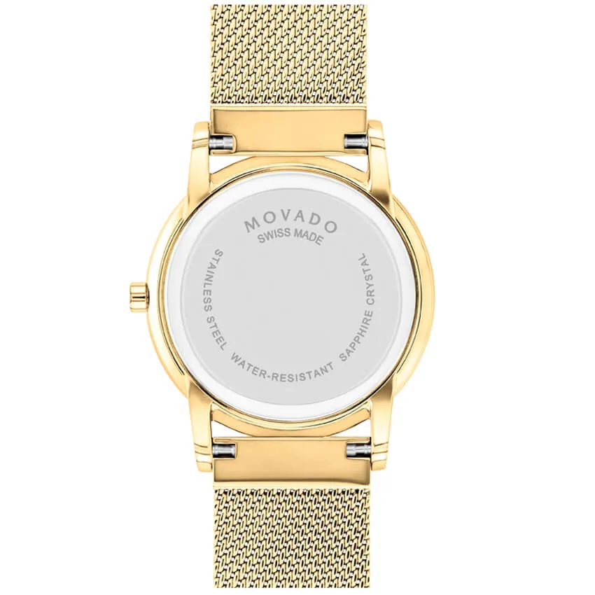 Movado Museum Classic Yellow Gold PVD Men's Watch 0607647