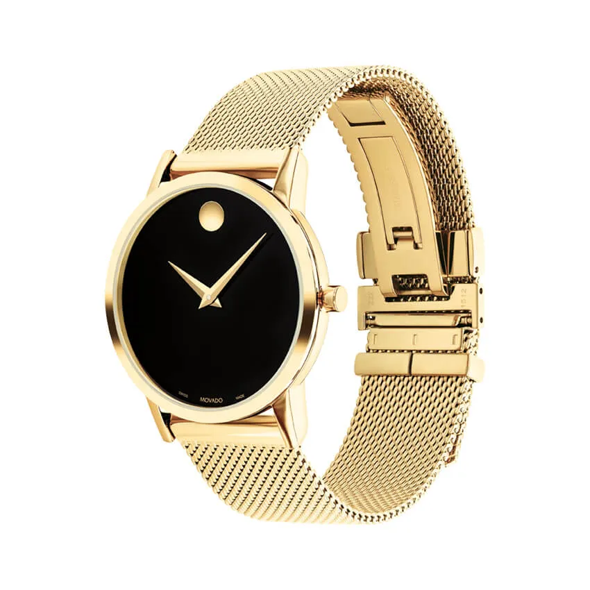 Movado Museum Classic Yellow Gold PVD Men's Watch 0607647
