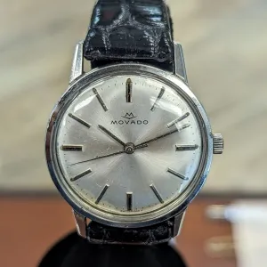 MOVADO Sub Sea Watch 17 Jewels Cal. 347 Vintage 33mm Wristwatch Round Case