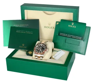 NEW 2021 Rolex GMT-Master II Root Beer Two-Tone 18K Rose Gold 126711 CHNR Steel