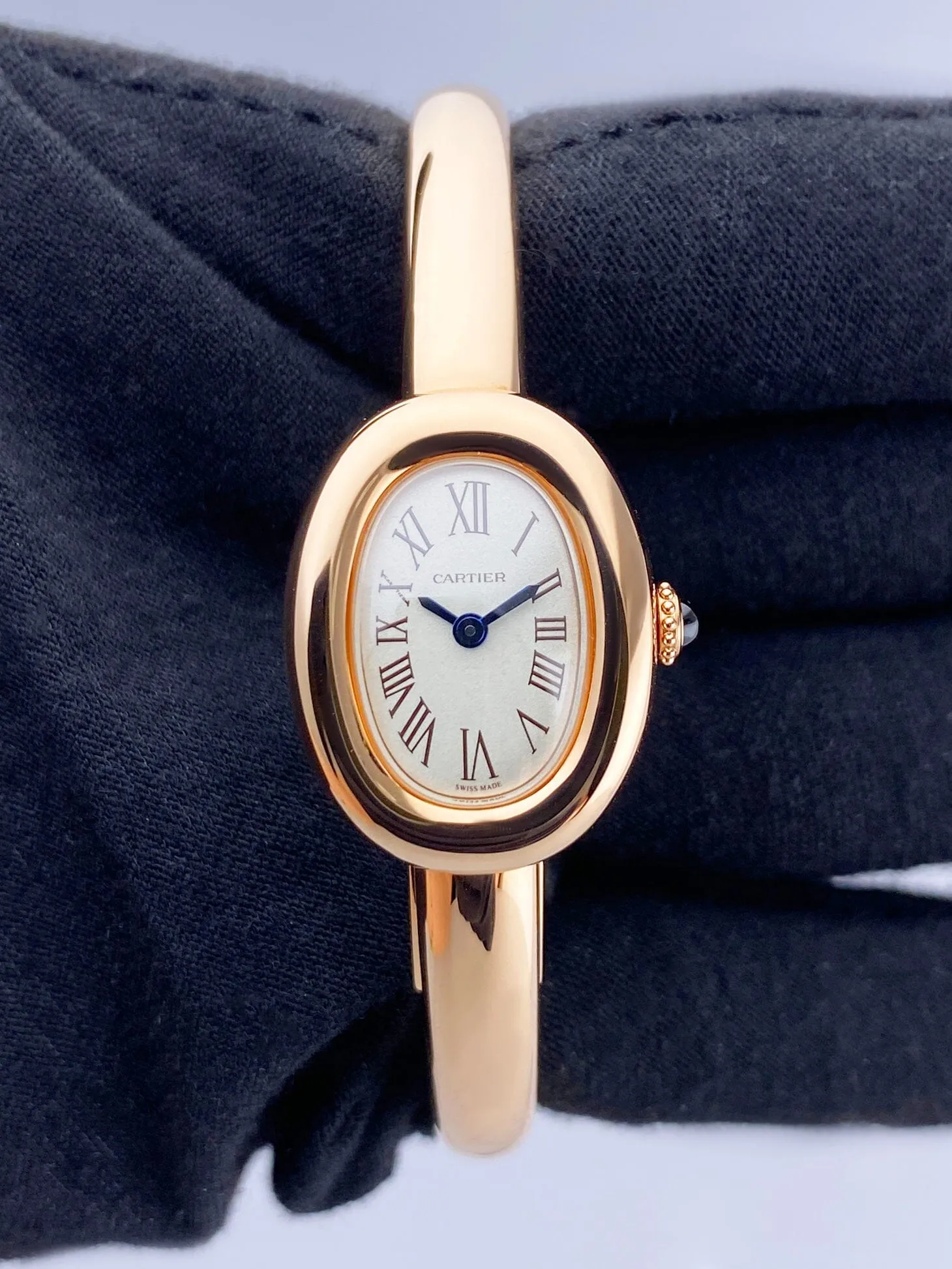 New Cartier Baignoire WGBA0019 Size 15 Rose Gold Ladies Watch Box Papers