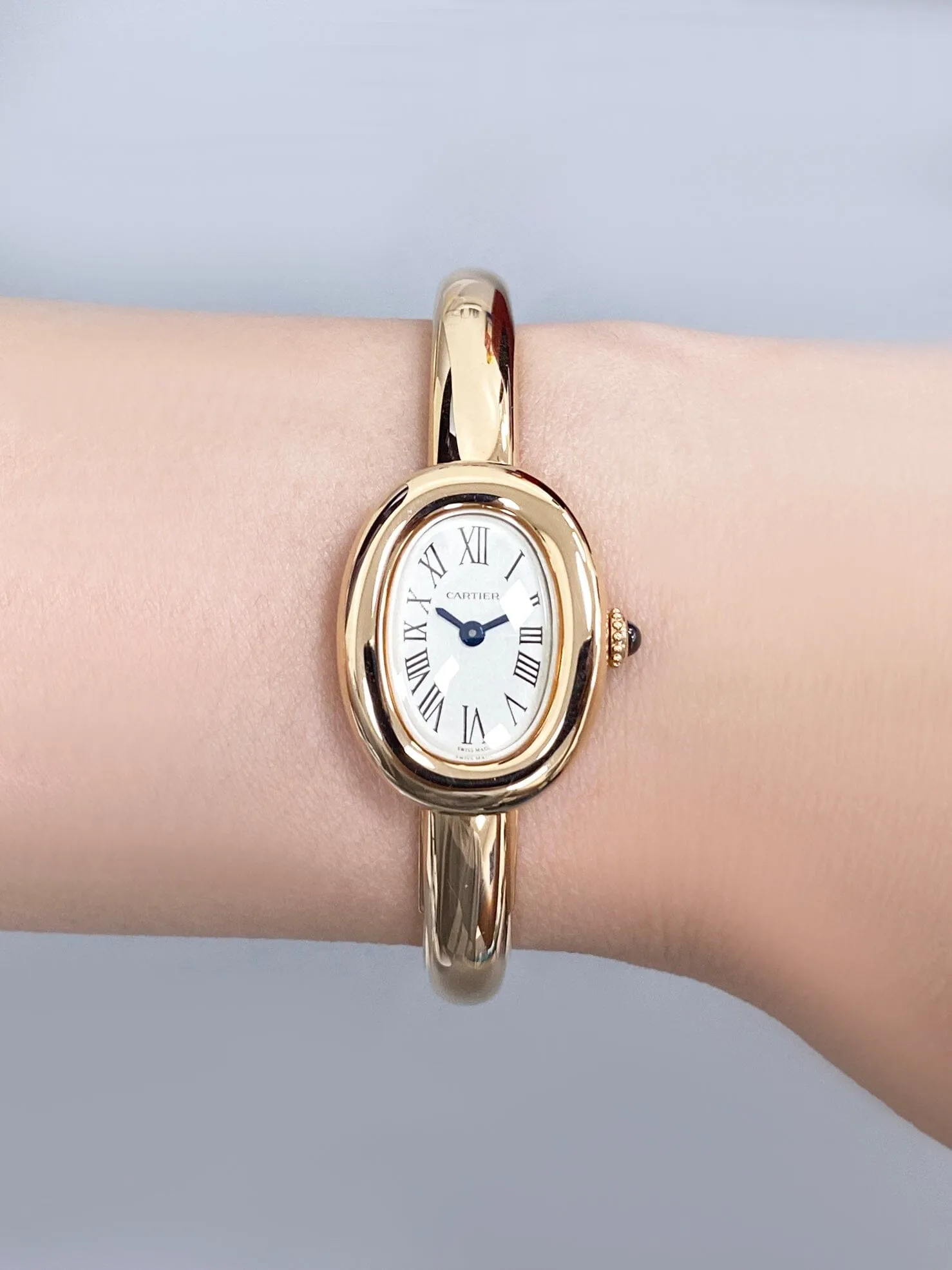 New Cartier Baignoire WGBA0019 Size 15 Rose Gold Ladies Watch Box Papers