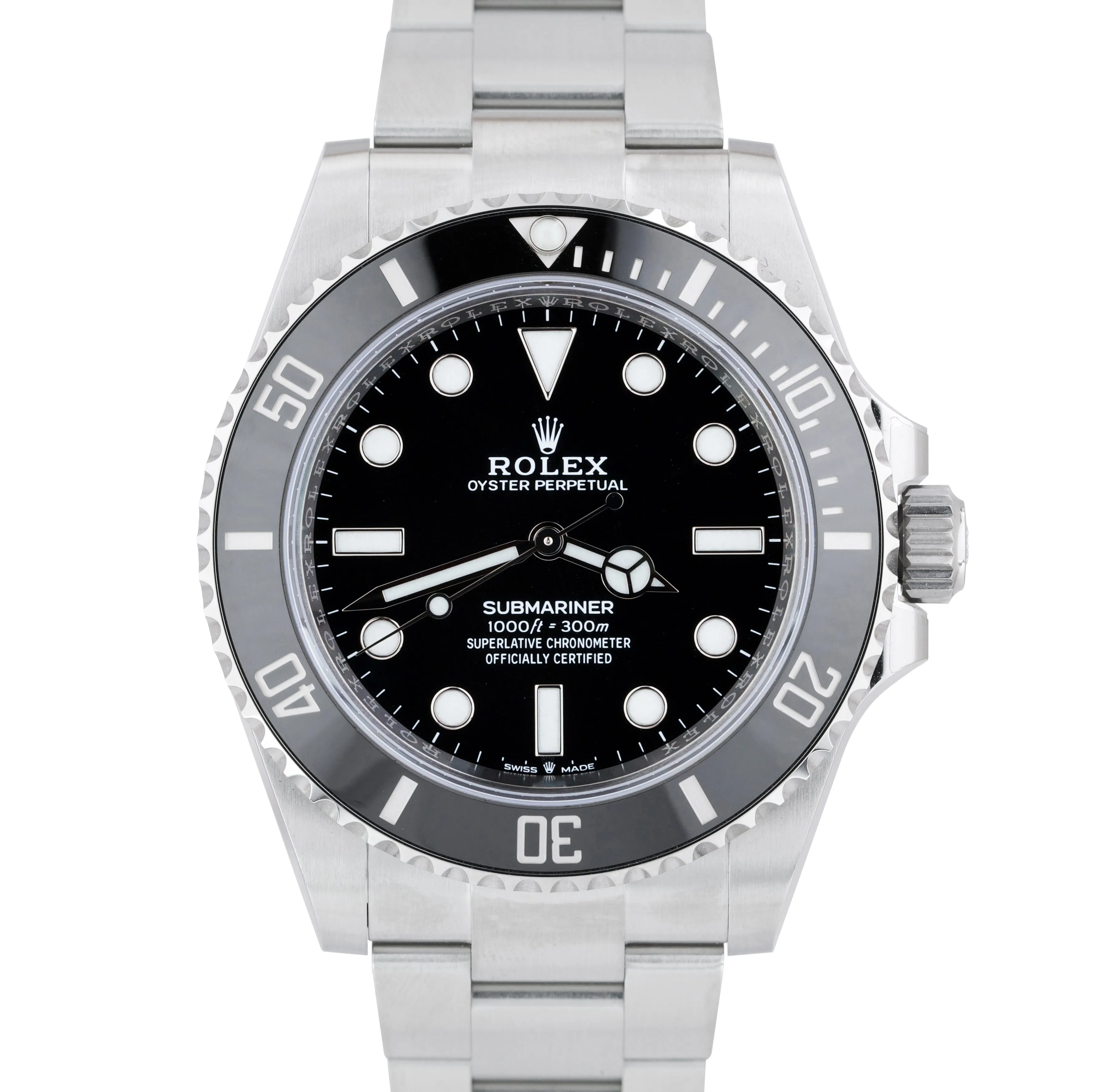 NEW DECEMBER 2020 Rolex Submariner 41mm No-Date Black Ceramic Watch 124060 LN