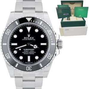 NEW DECEMBER 2020 Rolex Submariner 41mm No-Date Black Ceramic Watch 124060 LN