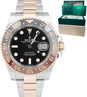 NEW OCT. 2022 Rolex GMT-Master II Two-Tone Rose Gold 40mm Watch 126711 CHNR
