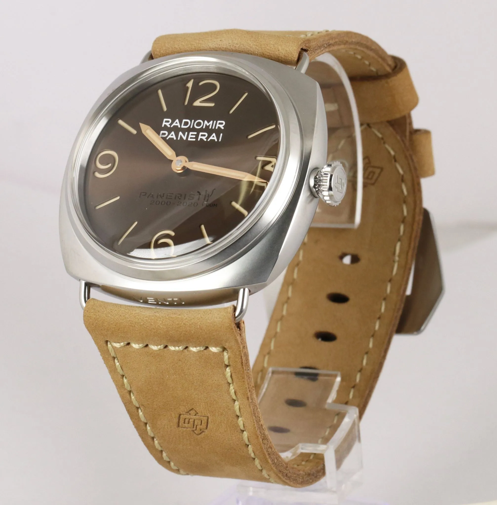 NEW Panerai PAM 2020 Radiomir Venti 45mm PAM02020 Brown Stainless Watch