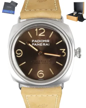 NEW Panerai PAM 2020 Radiomir Venti 45mm PAM02020 Brown Stainless Watch