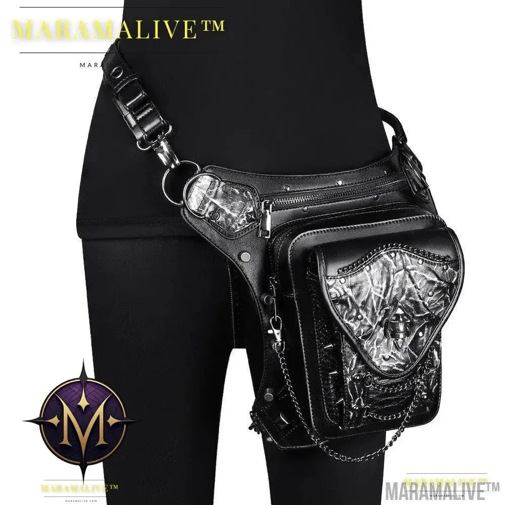 New Steampunk Skull Chain Locomotive Bag