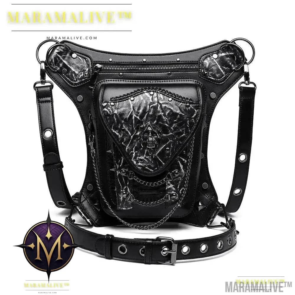 New Steampunk Skull Chain Locomotive Bag