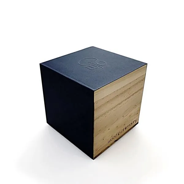 Niagara Ebony and Zebrawood Minimalist Wood Watch - Black Dial, Sapphire Crystal, Swiss Quartz Movement | Cascade Series