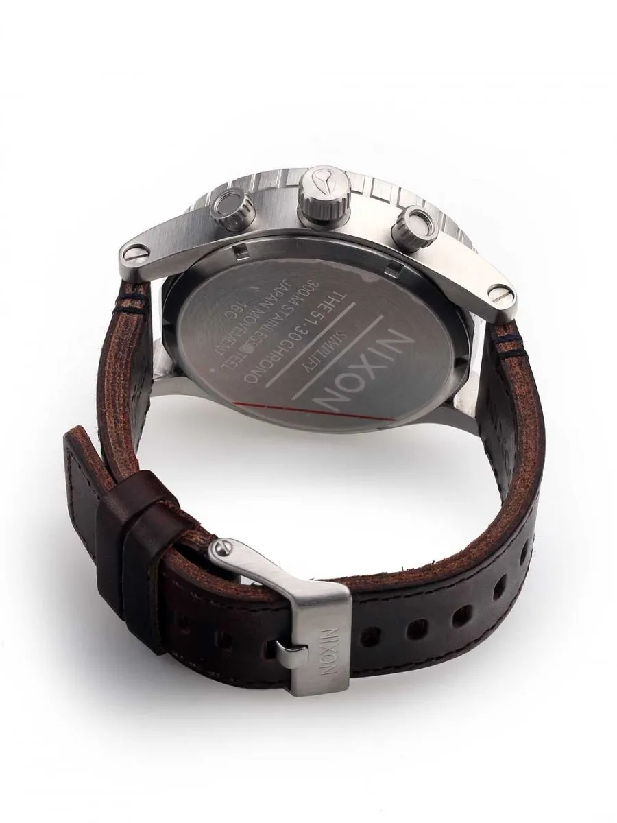 Nixon 51-30 Chrono Leather Chronograph Men's Watch Men's Watch A124-2301