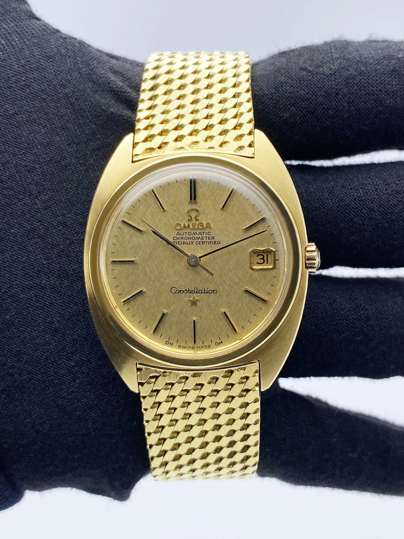Omega Constellation 168.009 18K Yellow Gold Mens Watch