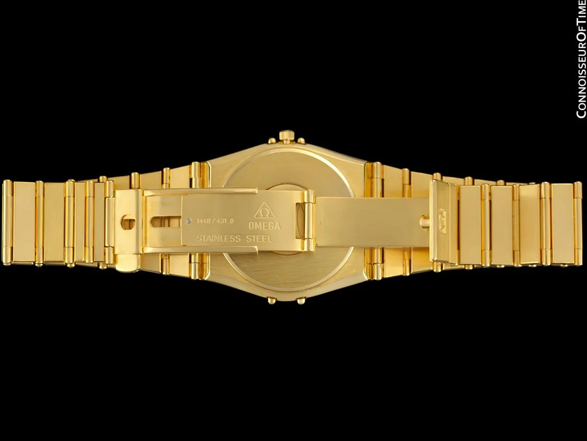 Omega Constellation Mens 35mm, Quartz, Date - 18K Gold Plated & Diamonds