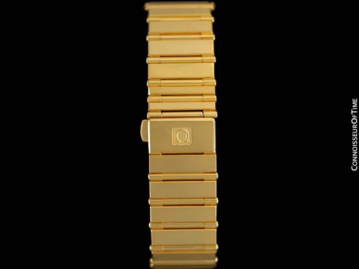 Omega Constellation Mens 35mm, Quartz, Date - 18K Gold Plated & Diamonds