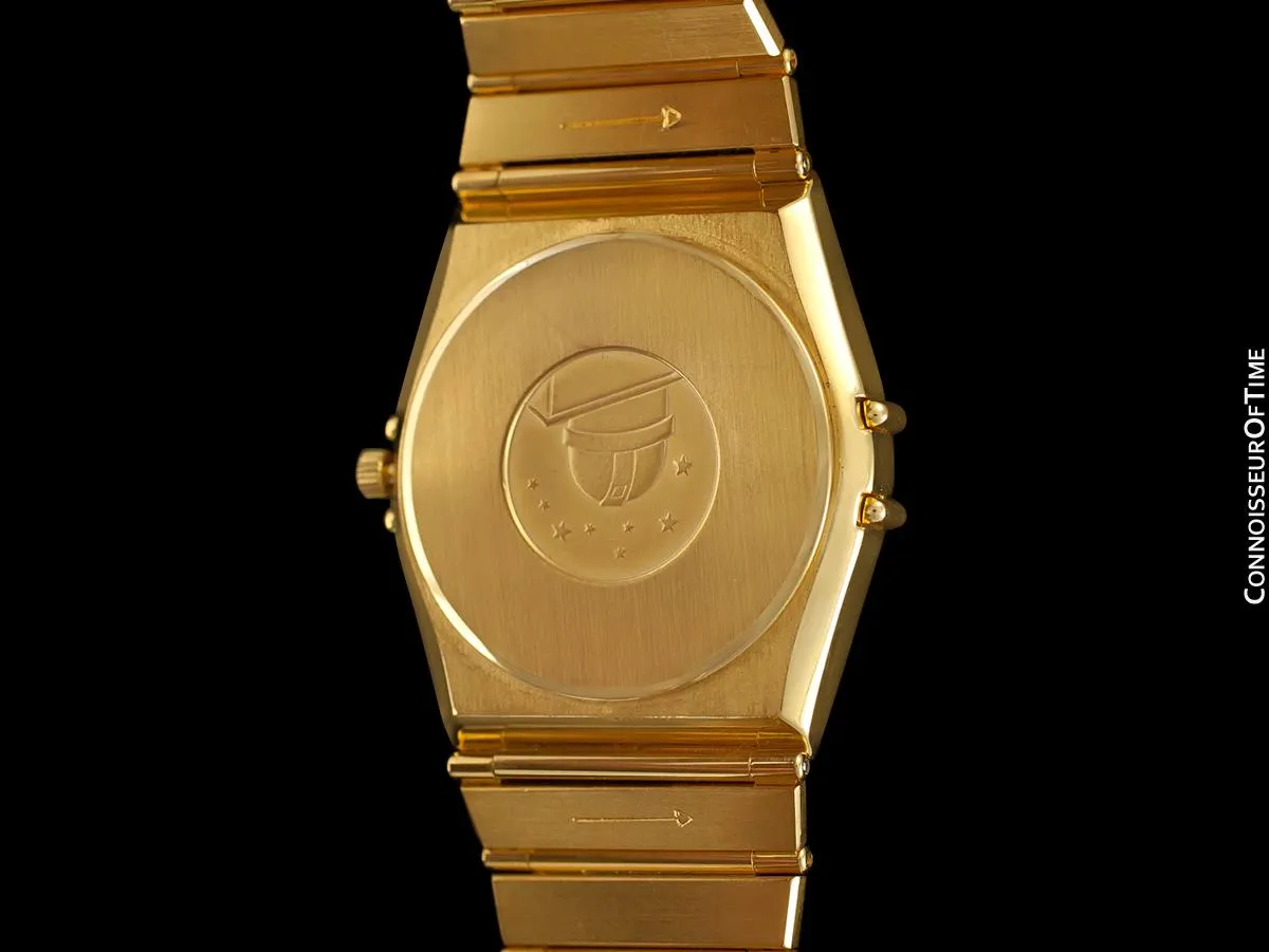 Omega Constellation Mens 35mm, Quartz, Date - 18K Gold Plated & Diamonds