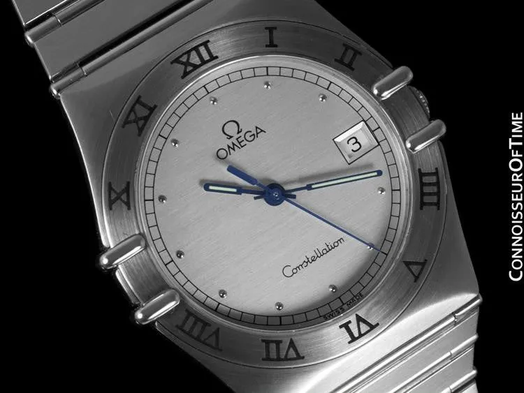 Omega Constellation Mens Bracelet Watch, Quartz, Date, 35mm - Brushed Stainless Steel
