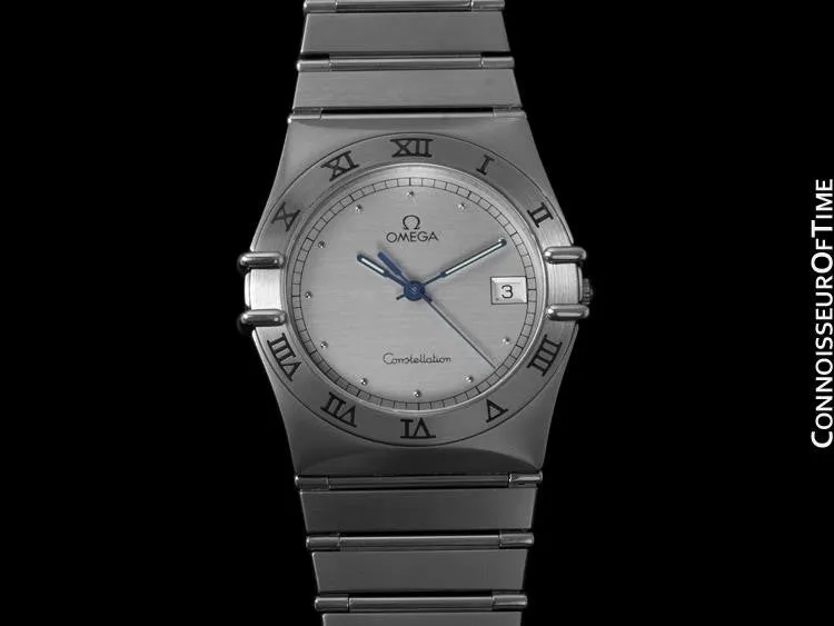 Omega Constellation Mens Bracelet Watch, Quartz, Date, 35mm - Brushed Stainless Steel