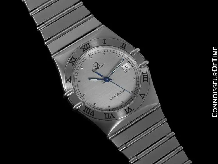 Omega Constellation Mens Bracelet Watch, Quartz, Date, 35mm - Brushed Stainless Steel