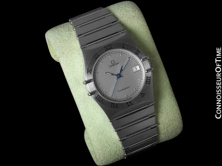 Omega Constellation Mens Bracelet Watch, Quartz, Date, 35mm - Brushed Stainless Steel