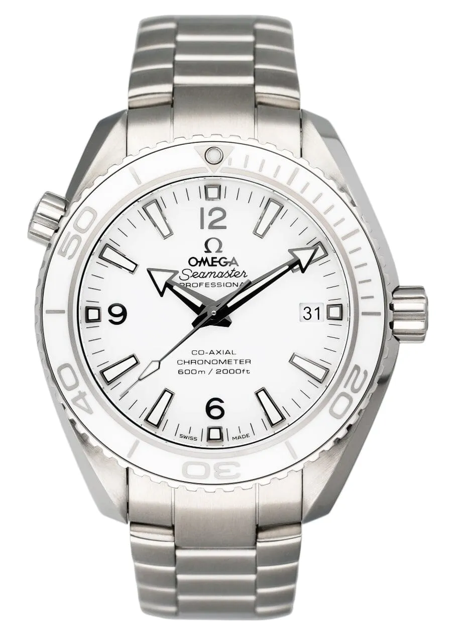 Omega Seamaster Planet Ocean 42MM Mens Watch Box Papers
