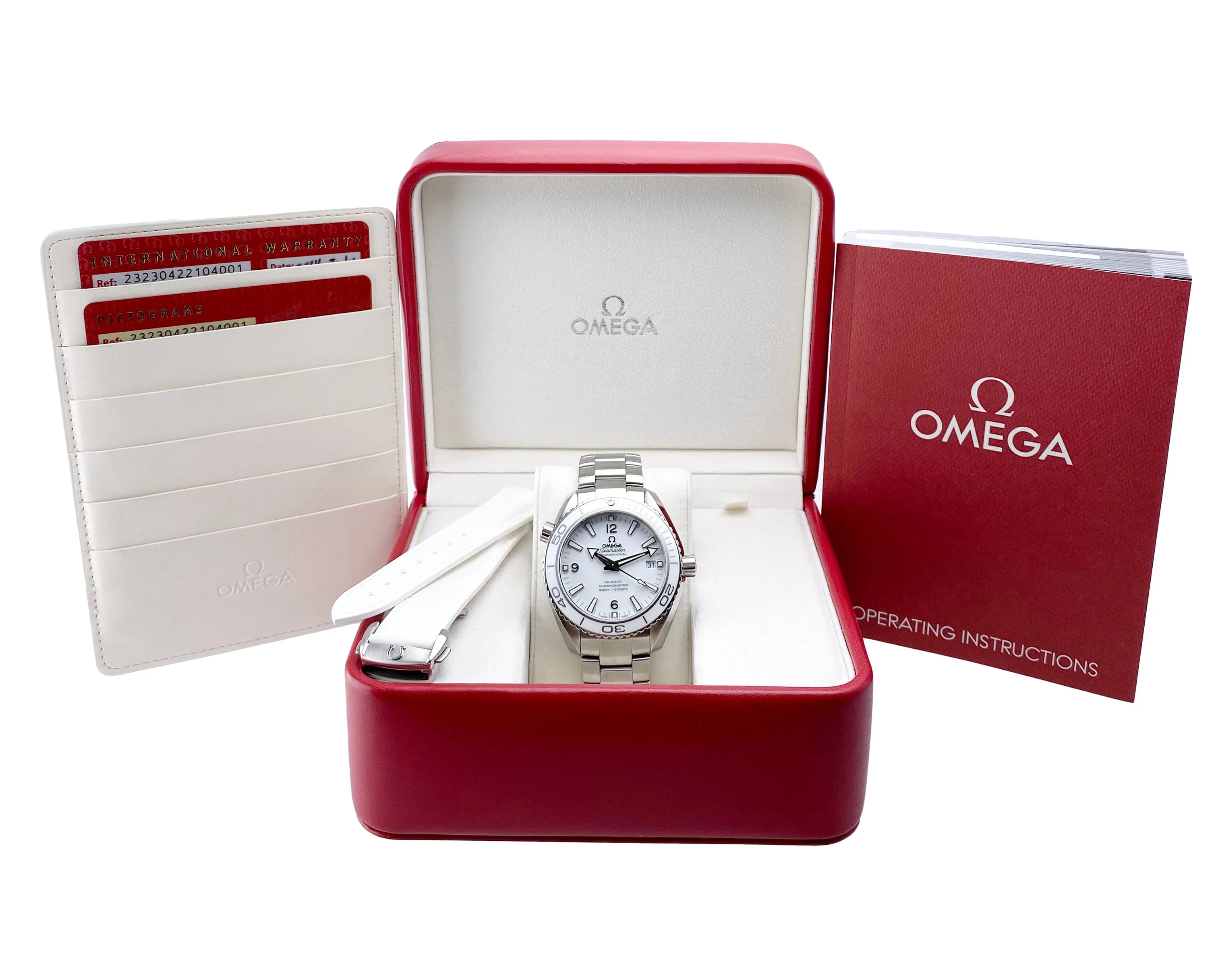 Omega Seamaster Planet Ocean 42MM Mens Watch Box Papers