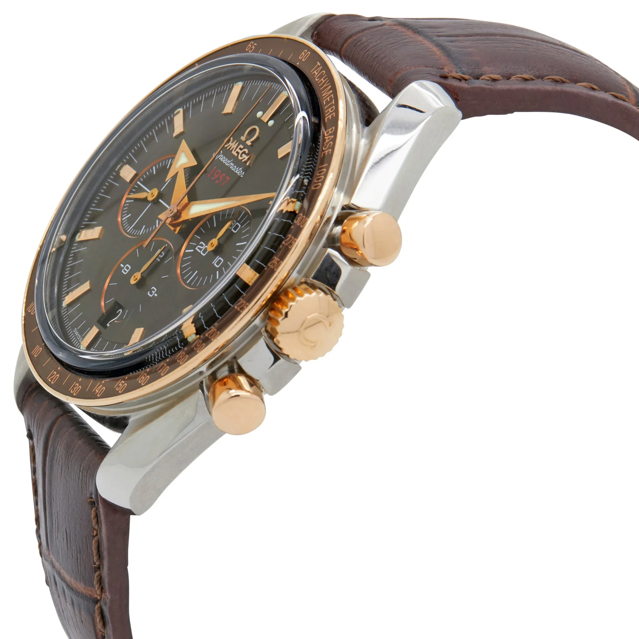 Omega Speedmaster Broad Arrow 1957 321.90.42.50.13.001 Brown Dial Automatic Men's Watch