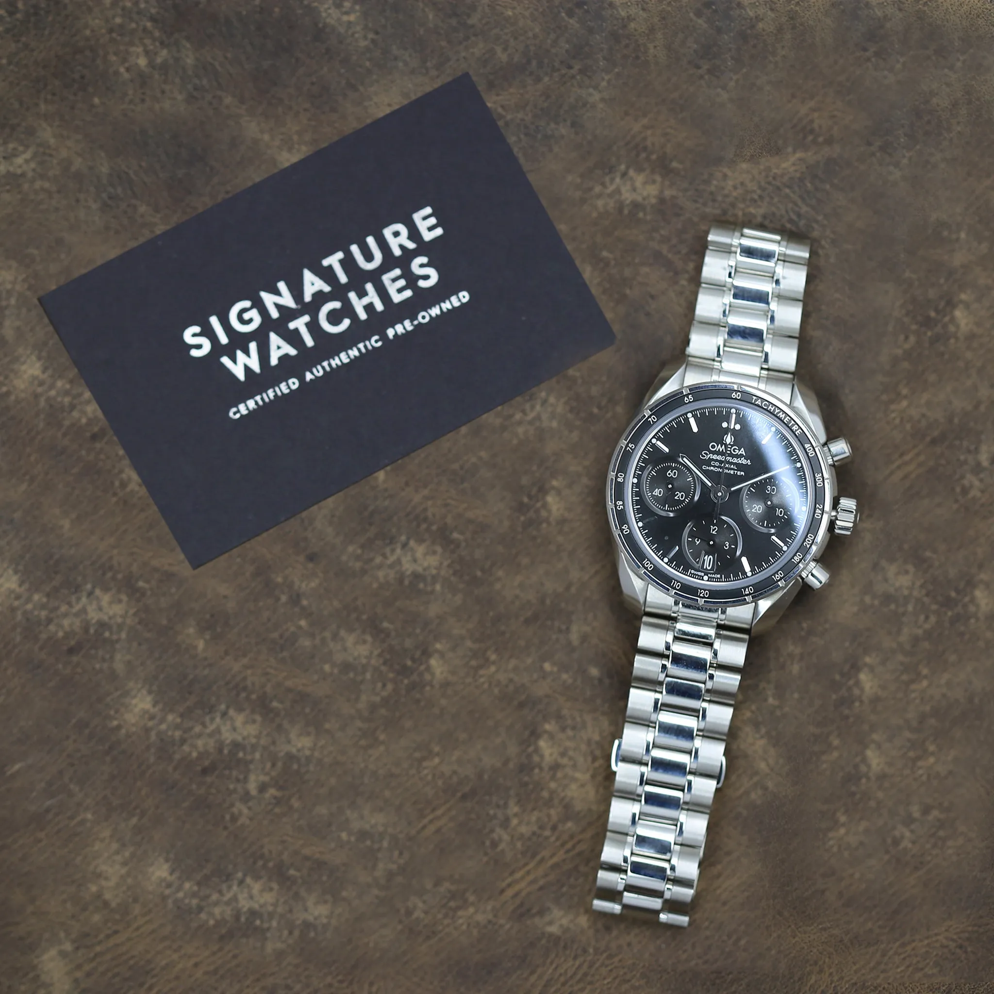 Omega Speedmaster Chronograph 38mm 324.30.38.50.01.001 Black Dial Automatic Men's Watch