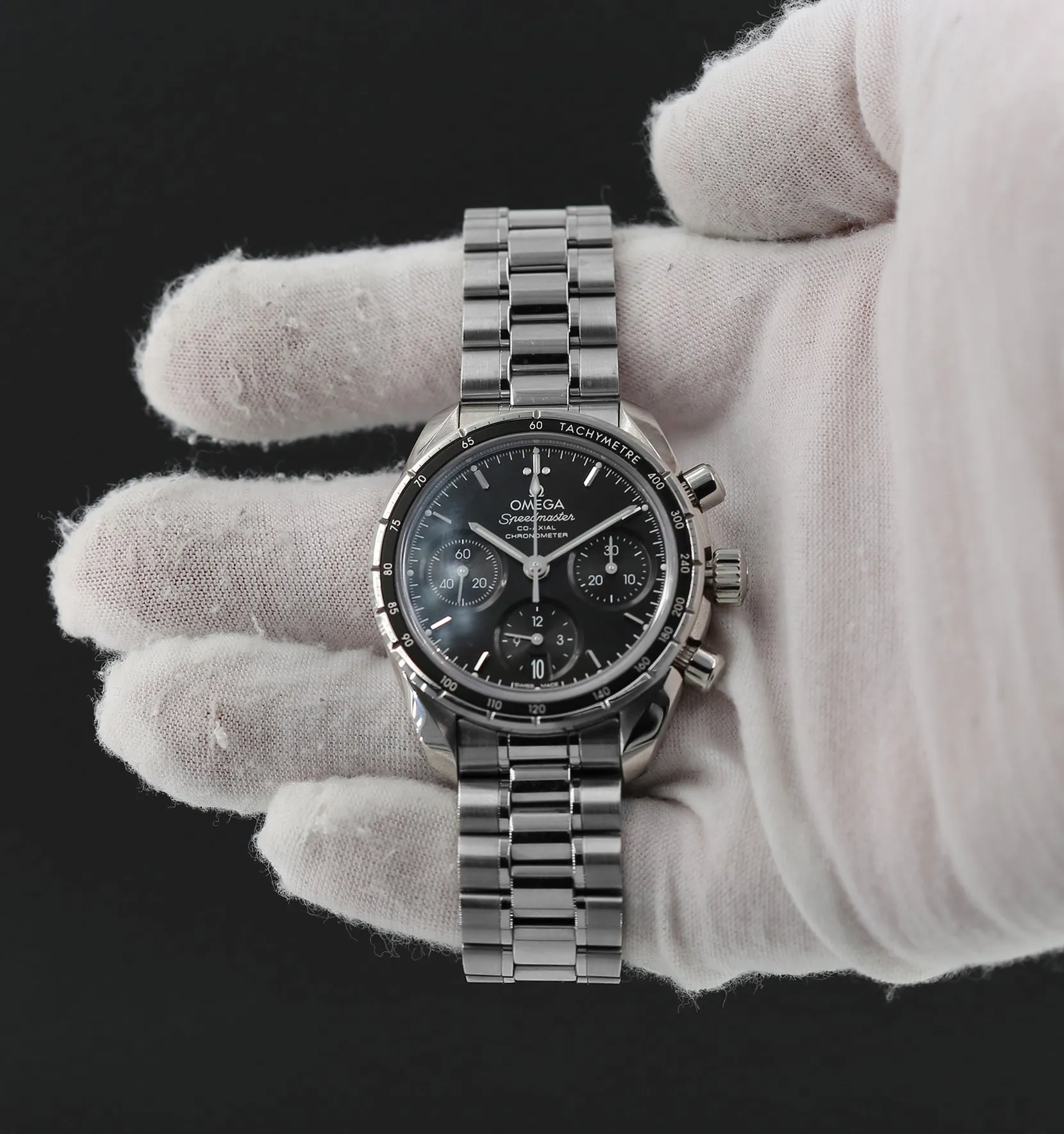 Omega Speedmaster Chronograph 38mm 324.30.38.50.01.001 Black Dial Automatic Men's Watch