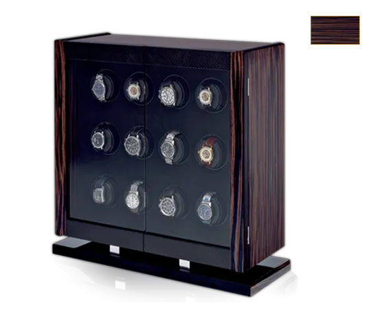 Orbita Avanti 12- Twelve Rotorwind Watch Winder (Macassar Wood/Carbon Fiber)