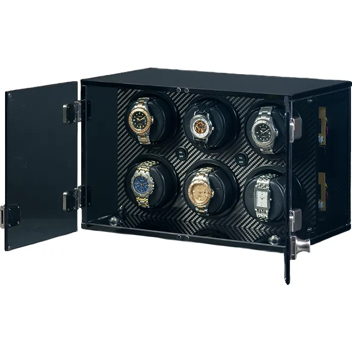 Orbita Milano 6-Unit Watch Winder In Carbon