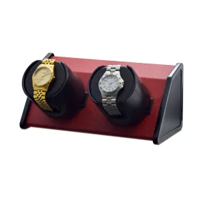 Orbita Sparta 2-Unit Watch Winder in Bold Red