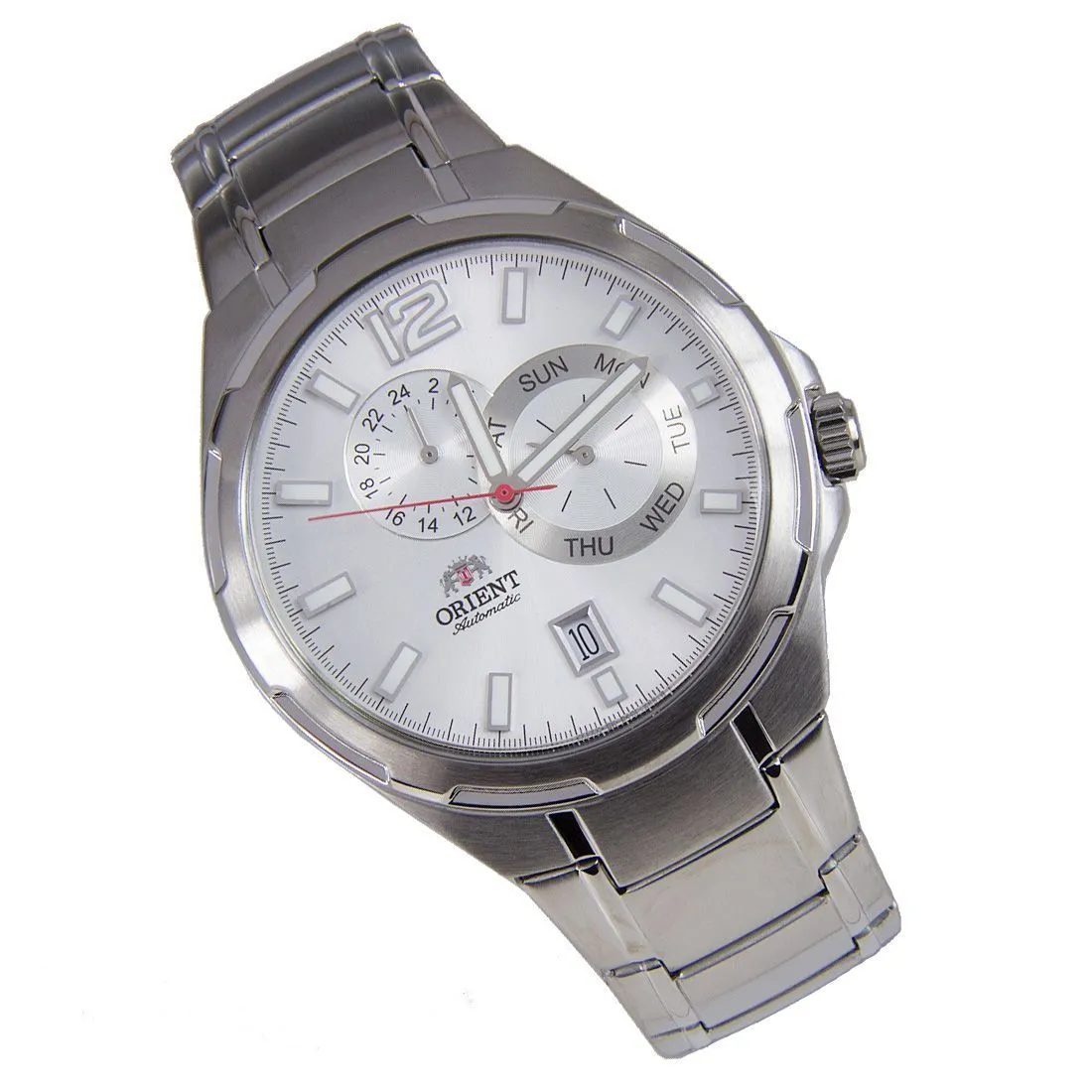 Orient Mechanical ET0L002W Silver Analog Sub Dial Stainless Steel Watch