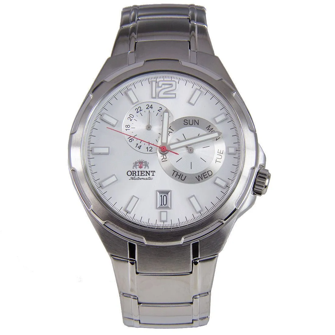 Orient Mechanical ET0L002W Silver Analog Sub Dial Stainless Steel Watch