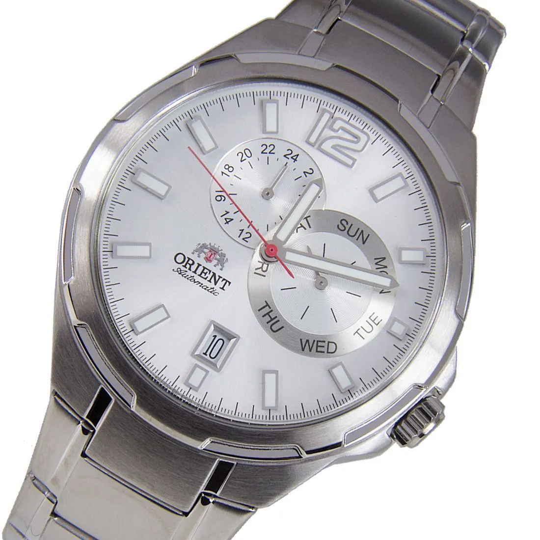 Orient Mechanical ET0L002W Silver Analog Sub Dial Stainless Steel Watch