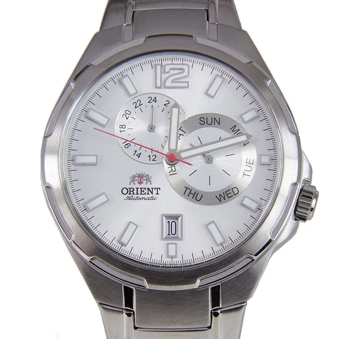 Orient Mechanical ET0L002W Silver Analog Sub Dial Stainless Steel Watch