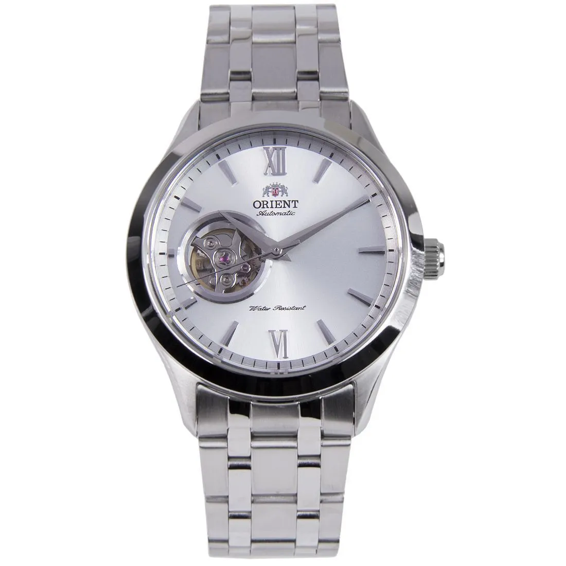Orient Open Heart Dial FAG03001W0 AG03001W Mechanical Silver Mens Watch