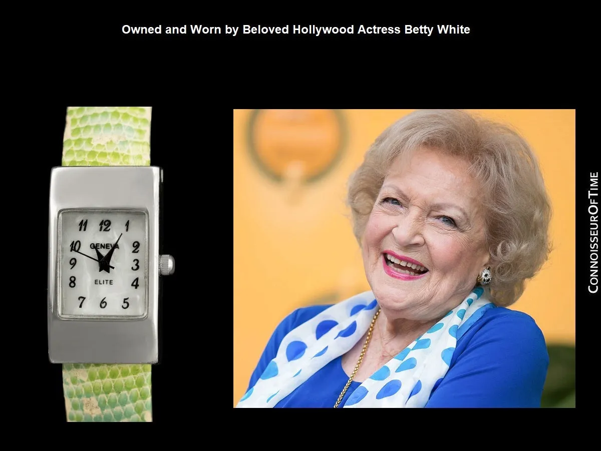 OWNED & WORN BY BETTY WHITE - Swiss Bangle Bracelet Vintage Wristwatch