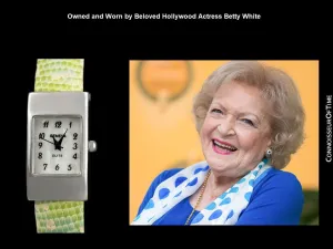 OWNED & WORN BY BETTY WHITE - Swiss Bangle Bracelet Vintage Wristwatch