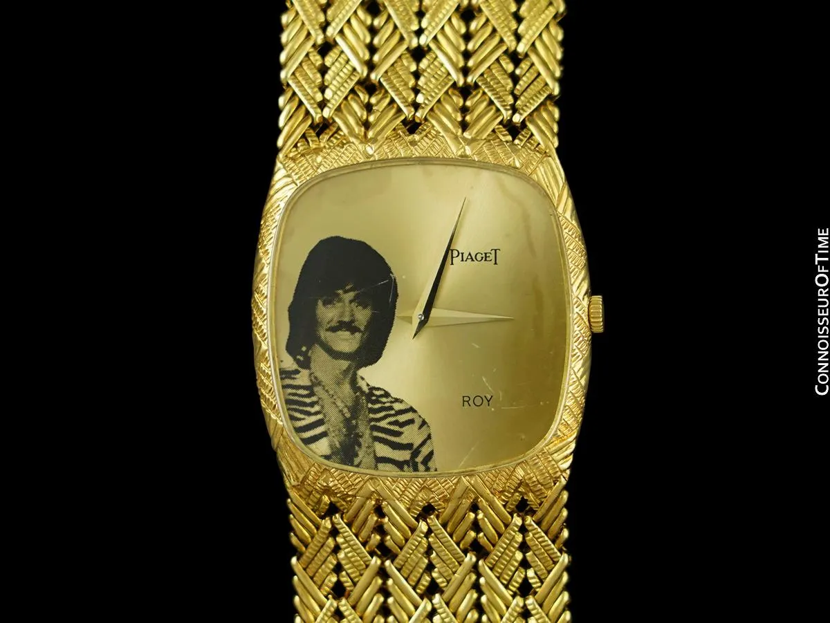 Owned By Siegfried & Roy - 1982 Piaget Vintage Mens Watch with Award Winning 9P Movement - 18K Gold