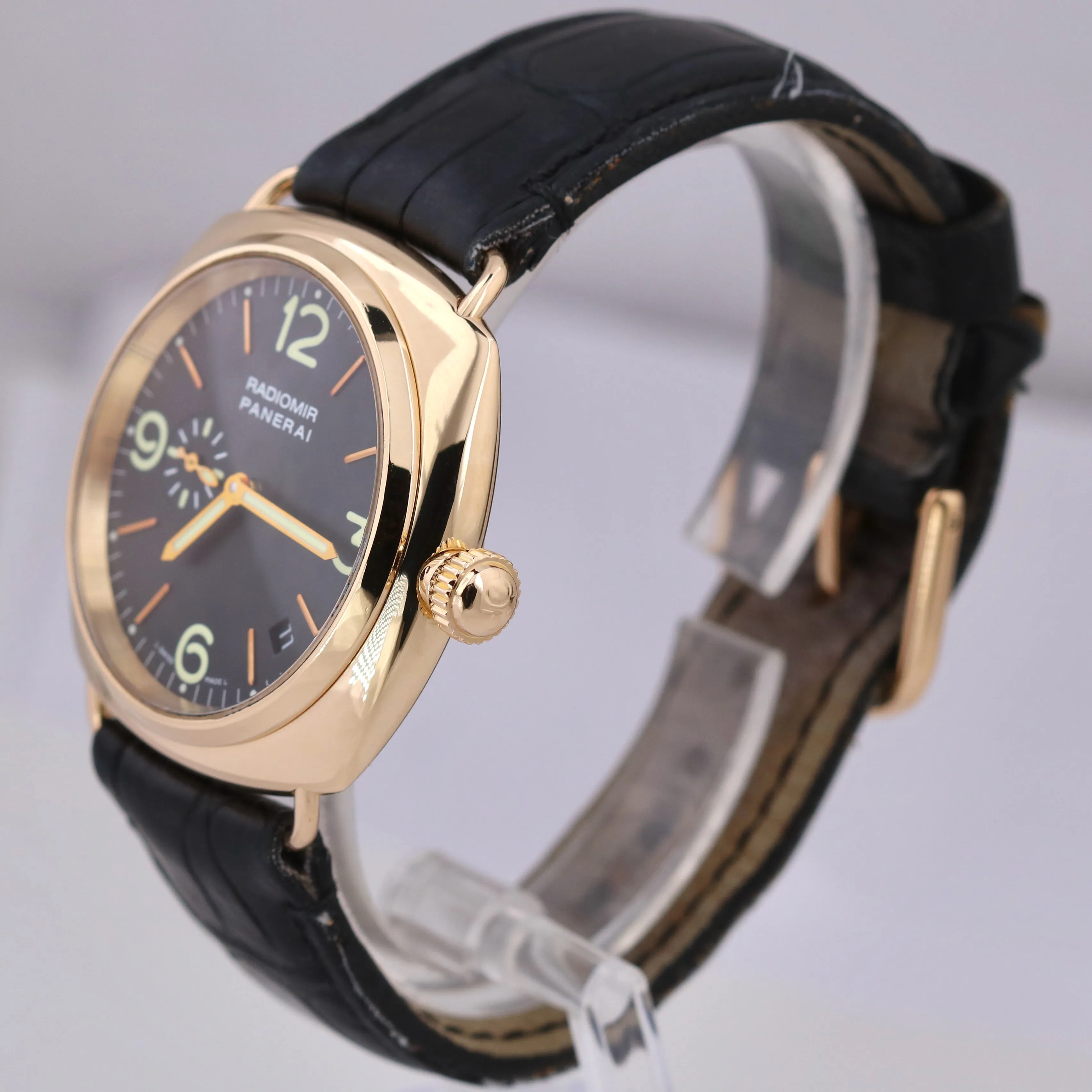 Panerai Radiomir PAM00103 Black 18K Rose Gold Leather Automatic 40mm PAM103