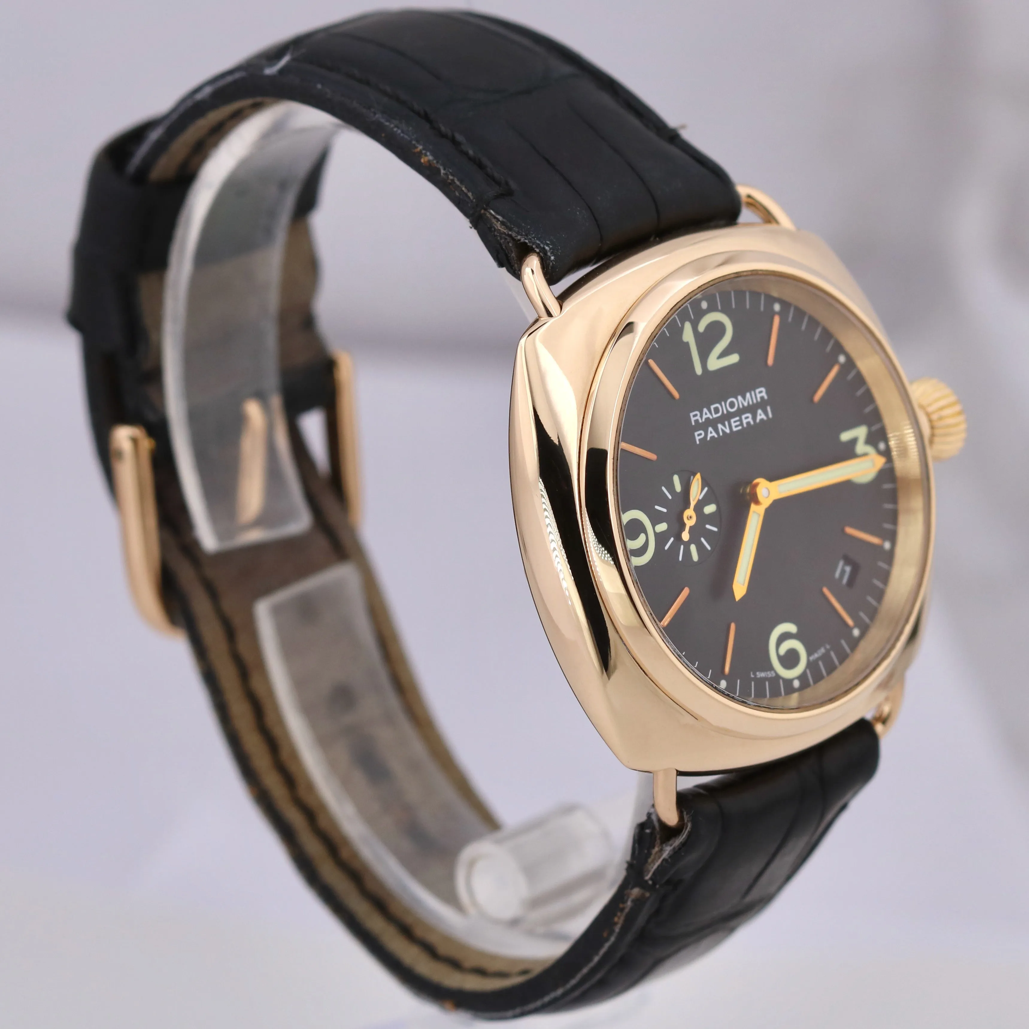 Panerai Radiomir PAM00103 Black 18K Rose Gold Leather Automatic 40mm PAM103