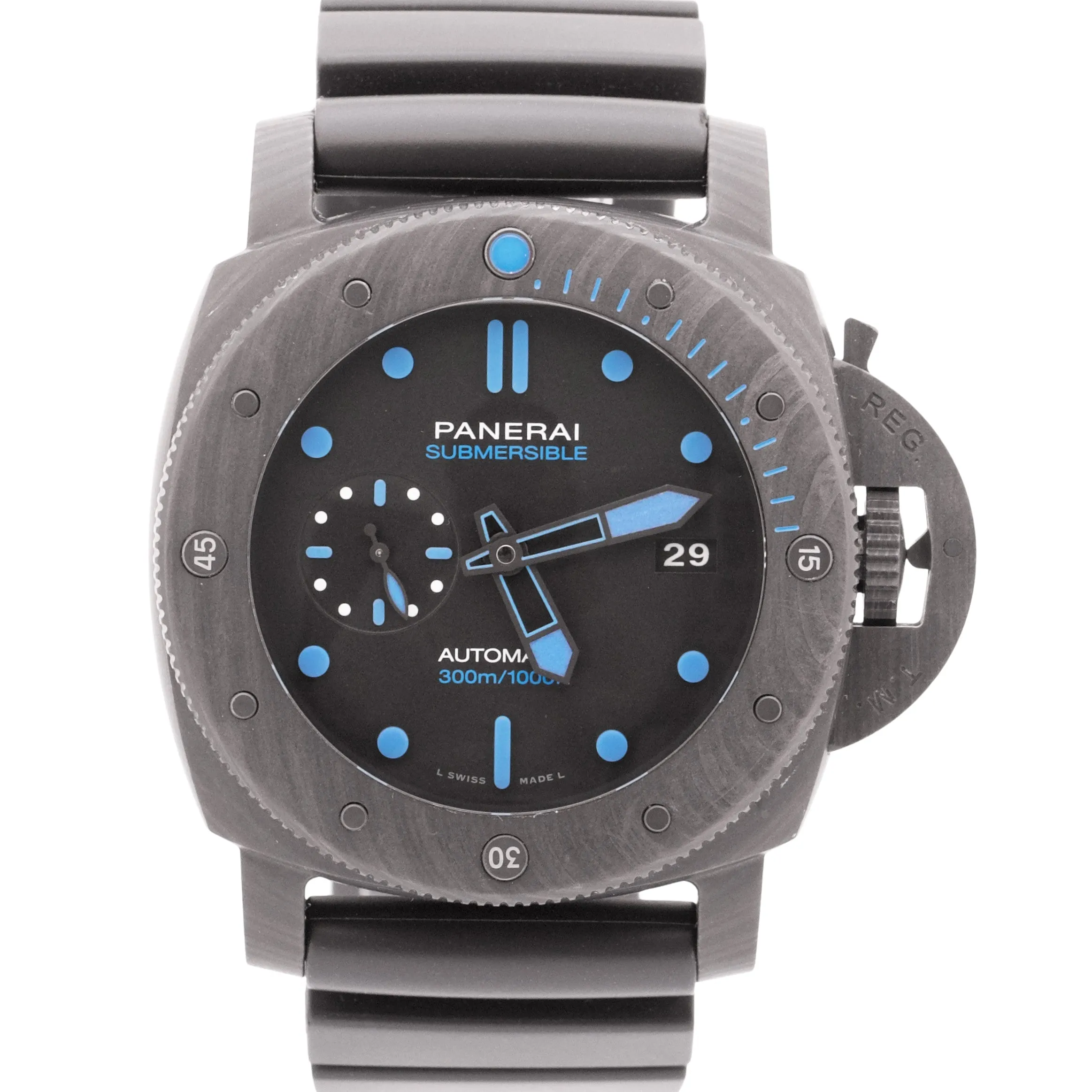 Panerai Submersible PAM 1616 Carbotech CARBON 47mm Black Blue Watch PAM01616 BOX
