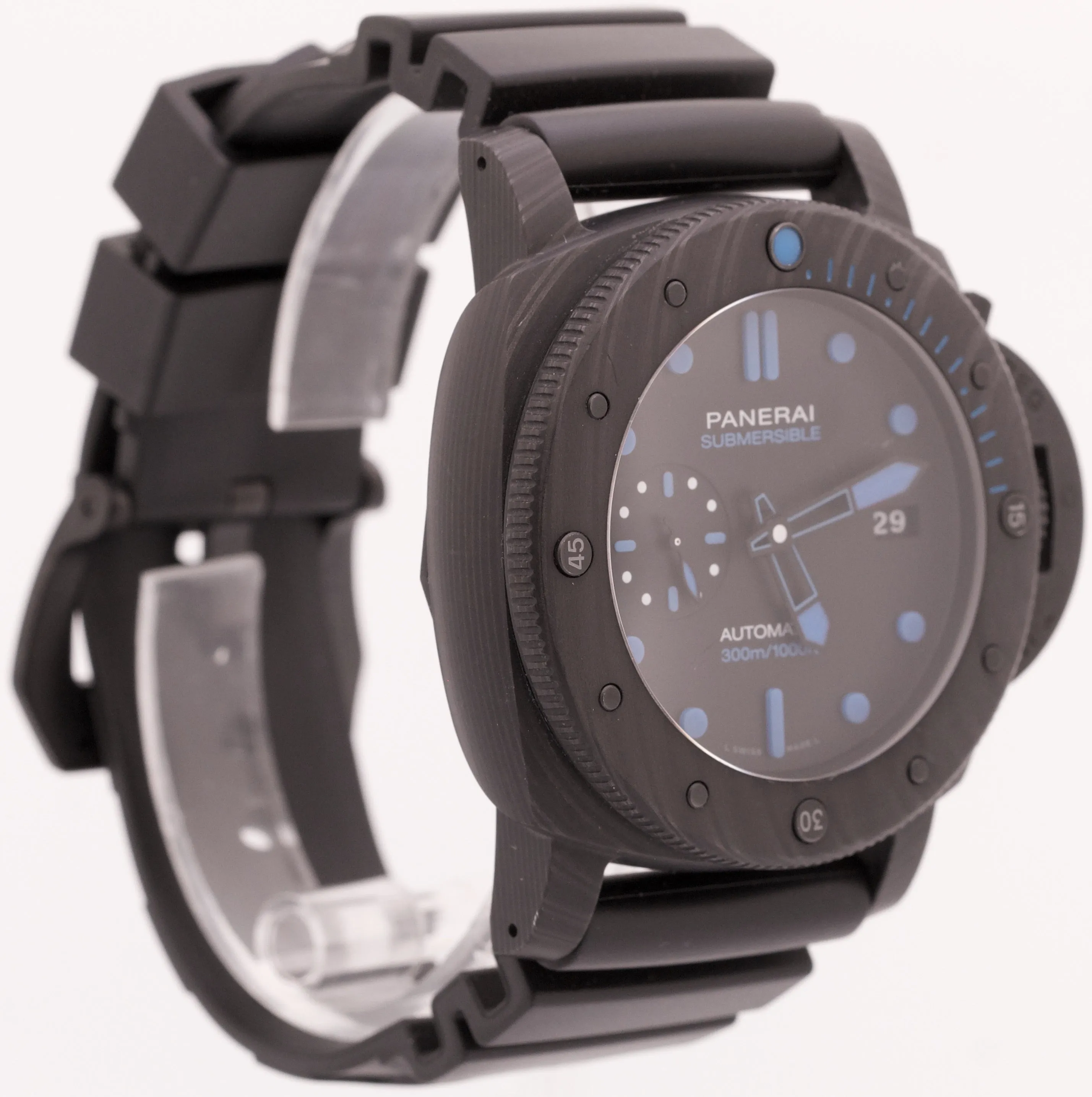 Panerai Submersible PAM 1616 Carbotech CARBON 47mm Black Blue Watch PAM01616 BOX
