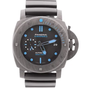 Panerai Submersible PAM 1616 Carbotech CARBON 47mm Black Blue Watch PAM01616 BOX