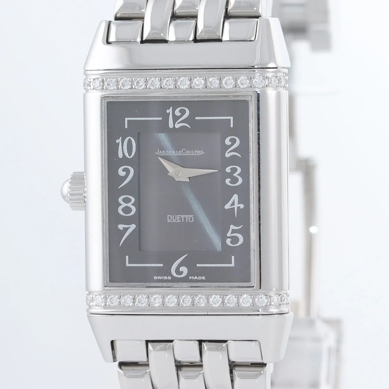 PAPERS Jaeger-LeCoultre JLC Reverso Duetto Diamond Arabic 23mm 256.8.75 Watch